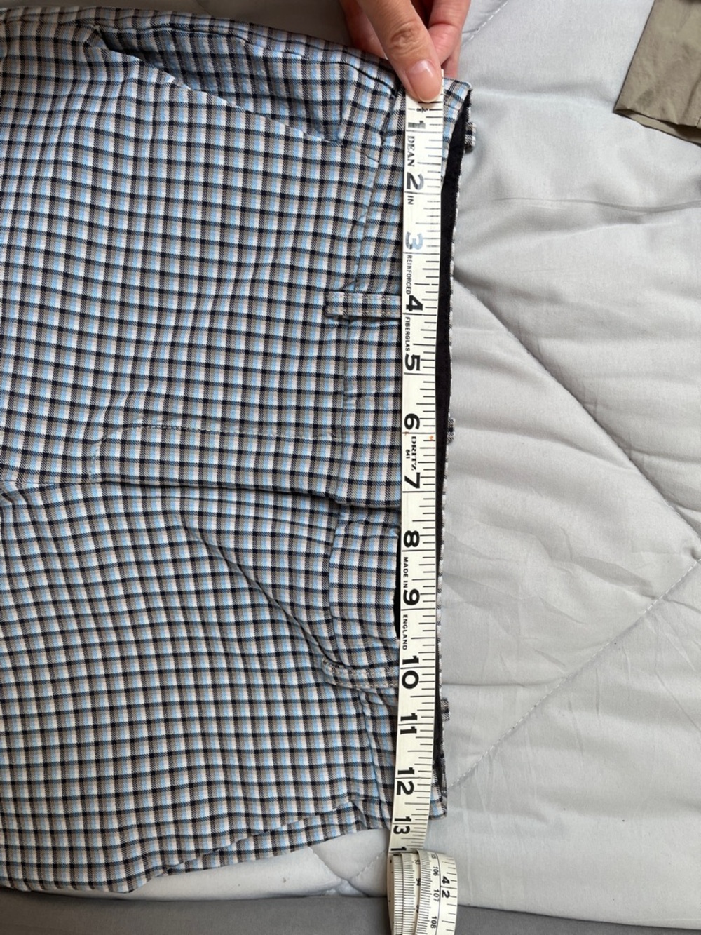 Theory Black, Blue, & White Gingham Cropped Ankle Treeca Pants - Picture 7 of 8